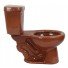 Mexican Talavera Toilet Set Chocolate